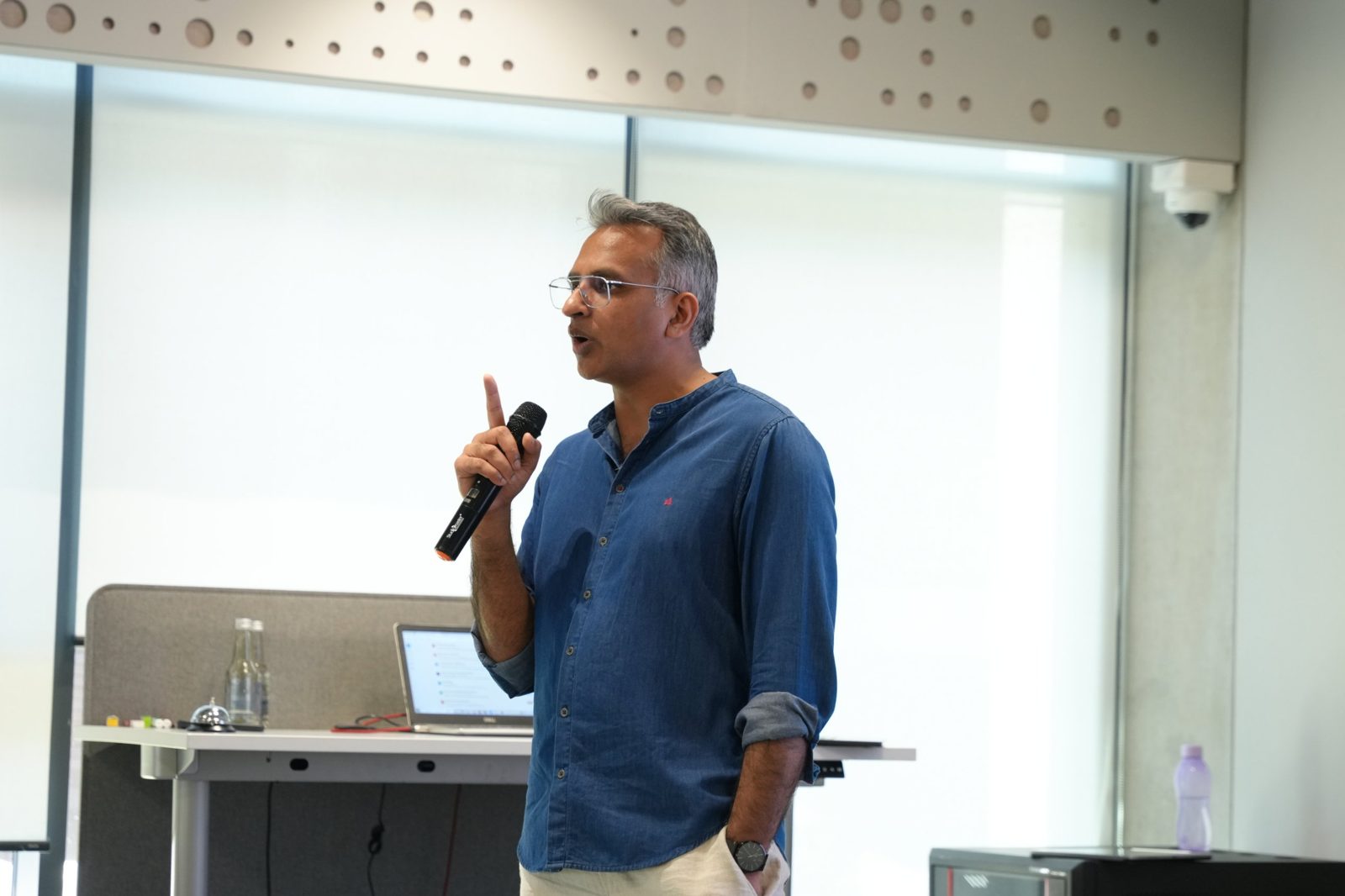 Mohit speaking at a session