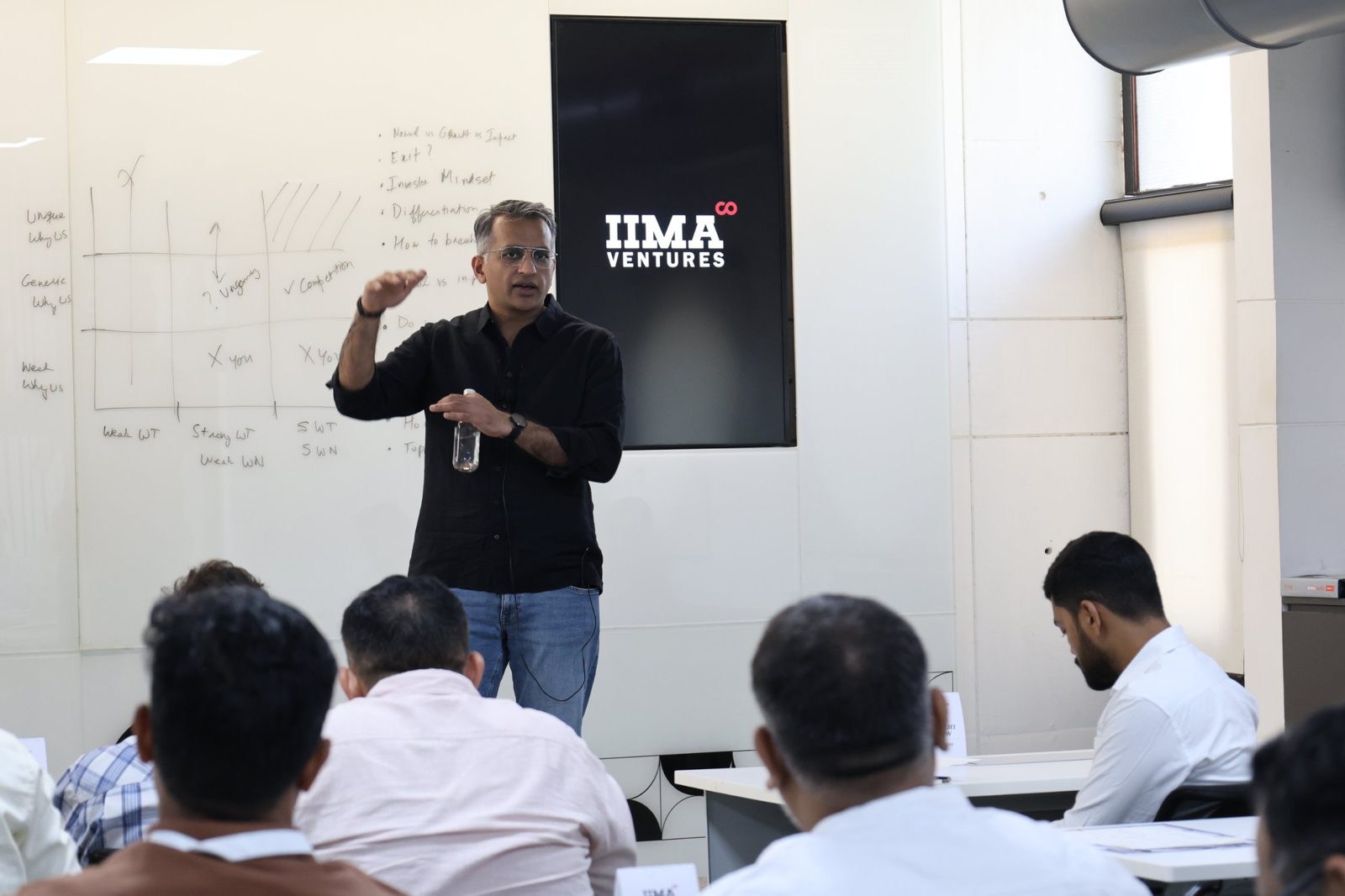 Mohit teaching at IIMA Ventures